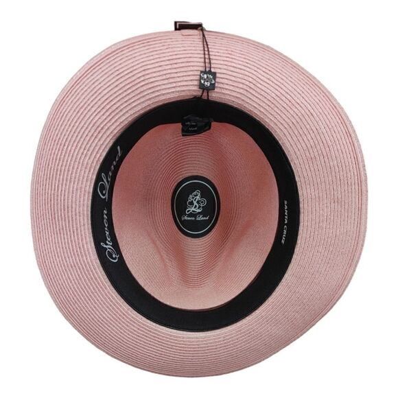 MEN'S STEVEN LAND CRUZ FEDORA STRAW HAT. SH-101 PINK. - Picture 8 of 10